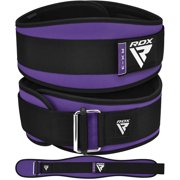 RDX Weight Lifting Belt, 6 Inch Curved Padded Back Lumbar Support, Functional Fitness Strength Training, Core Exercise Workout Bodybuilding Powerlifting Deadlifts Squats, Home Gym Equipment