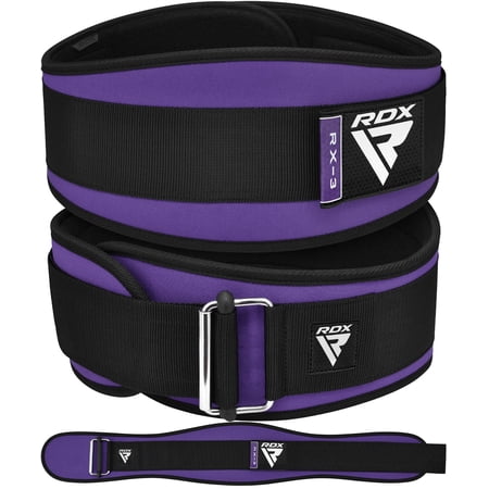 RDX Weight Lifting Belt, 6 Inch Curved Padded Back Lumbar Support, Functional Fitness Strength Training, Core Exercise Workout Bodybuilding Powerlifting Deadlifts Squats, Home Gym Equipment