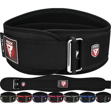 RDX Weight Lifting Belt, 6 Inch Curved Padded Back Lumbar Support, Functional Fitness Strength Training, Core Exercise Workout Bodybuilding Powerlifting Deadlifts Squats, Home Gym Equipment