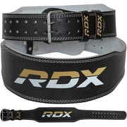 RDX Weight Lifting Belt for Fitness Gym Belts for Powerlifting, Deadlifting Adjustable Leather Belt with 4” Padded Lumbar Back Support Great for Bodybuilding