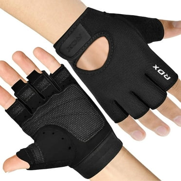 RDX Weight Lifting Gloves Breathable Ventilation with Half Finger Gym Workout, Anti Slip Padded Grip, Men Women Fitness Training, Powerlifting Bodybuilding HIIT Exercise Weightlifting