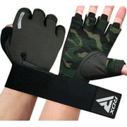 RDX Weight Lifting Gloves Fitness Bodybuilding Training Cycling Gym Equipment Army Green XL