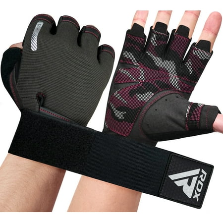 RDX Weight Lifting Gloves Fitness Bodybuilding Training Cycling Gym Equipment Pink Medium