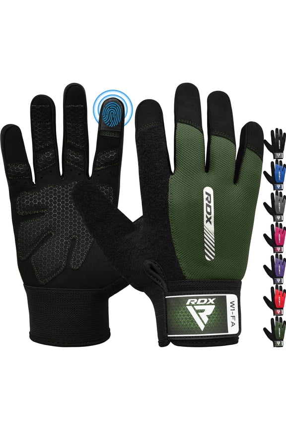 Weight Lifting Gloves Gym Workout, Full Finger Touch Screen, Breathable Anti Slip Padded Palm Protection, Fitness Strength Training Powerlifting HIIT WOD Exercise, Men Women Home Gym Cycling