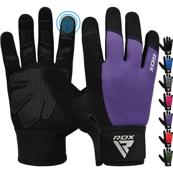 RDX Weight Lifting Gloves Gym Workout, Full Finger Touch Screen, Breathable Anti Slip Padded Palm Protection, Fitness Strength Training Powerlifting HIIT WOD Exercise, Men Women Home Gym Cycling