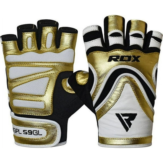 RDX Weight Lifting Gloves Gym Wrist Support Cow Hide Leather Fitness Exercise Bodybuilding Training