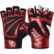 RDX Weight Lifting Gloves Gym Wrist Support Cow Hide Leather Fitness Exercise Bodybuilding Training
