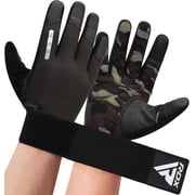 RDX Weight Lifting Gloves for Gym ,Full Finger Padded Gym Gloves, Breathable Anti Slip Men Women Home Fitness Workout Gloves, Brown,Medium