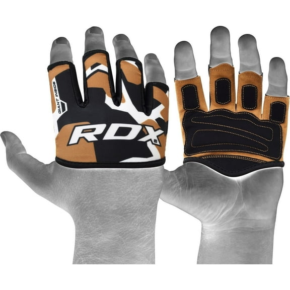 RDX Weight Lifting Grips Pull up Straps Half Cut Lycra Hand Grip Pad