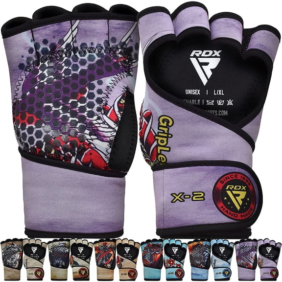 RDX Weight Lifting Gym Grips, Anti Slip Long Straps Gymnastics Gripper Gloves for Strength Training Chin Pull Ups Calisthenics Bodybuilding Powerlifting Men Women, Home Fitness Exercise Equipment