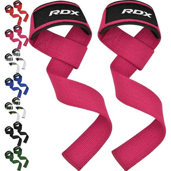 RDX Weight Lifting Straps Deadlifting Powerlifting, 5MM Neoprene Wrist Support, Anti Slip 60CM Hand Bar Grip, Heavy Duty Bodybuilding Weightlifting Workout