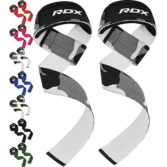 RDX Weight Lifting Straps Deadlifting Powerlifting, 5MM Neoprene Wrist Support Straps for Gym, Anti Slip 60CM Hand Bar Grip, Heavy Duty Bodybuilding Weightlifting Workout