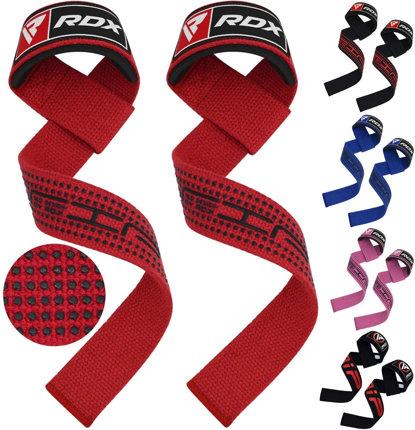 RDX Weight Lifting Straps, Deadlifting Powerlifting, 60CM Anti Slip Hand Bar Grip, 5MM Neoprene