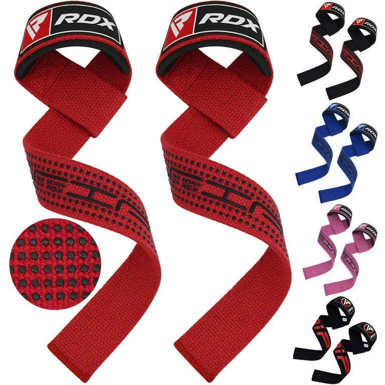 RDX Weight Lifting Straps Figure 8, Anti Slip Strap with cuffs wrist  Support for Gym Workout Deadlift Powerlifting Bodybuilding Weightlifting,  Fitness