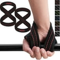 thumbnail image 1 of RDX Weight Lifting Straps Figure 8, Anti Slip Strap with cuffs wrist Support for Gym Workout Deadlift Powerlifting Bodybuilding Weightlifting, Fitness Strength Training, Hand Bar Grip for Men, 1 of 8