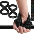 thumbnail image 1 of RDX Weight Lifting Straps Figure 8, Anti Slip Strap with cuffs wrist Support for Gym Workout Deadlift Powerlifting Bodybuilding Weightlifting, Fitness Strength Training, Hand Bar Grip for Men, 1 of 8
