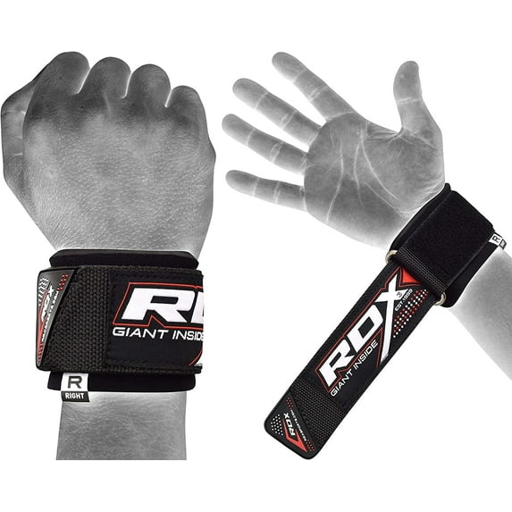 RDX Weight Lifting Straps, Deadlifting Powerlifting, 60CM Anti Slip Hand Bar Grip, 5MM Neoprene Wrist Support, Bodybuilding Workout Heavy Duty Weightlifting