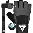 thumbnail image 1 of RDX Workout Gloves with, 15-Inch Long Support Strap Anti Slip Palm Protection, Weight Lifting, Powerlifting Deadlifting Bodybuilding Gym Fitness Exercise Training, Men Women, 1 of 6
