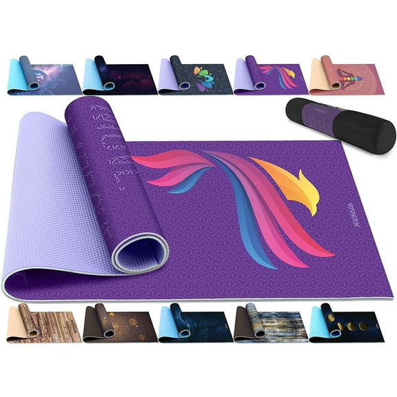 RDX Yoga Mat 6mm Thick with Straps and Carry bag, Non Slip Mats for Men Women, 183 X 61CM
