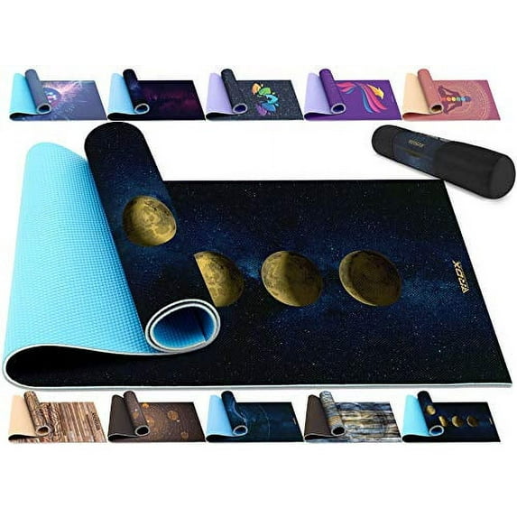 RDX Yoga Mat 6mm Thick with Straps and Carry bag, Non Slip Mats for Men Women, Fitness Workout Pilates Aerobic Planks, 183 X 61CM