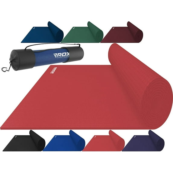 RDX Yoga Mat 6mm Thick with Straps and Carry bag, REACH RoHS Certified, 6P Latex Free, Eco Friendly Open Cell Non Slip Mats for Men Women, 183 x 61CM