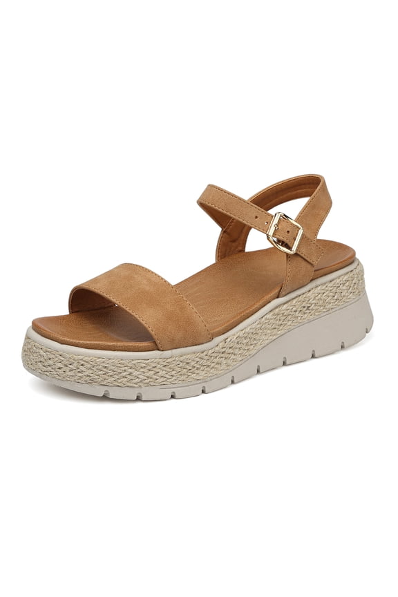 Womens Platform Espadrille Wedge Sandals Open Toe Adjustable Ankle Strap Comfortable Flatform Sandals