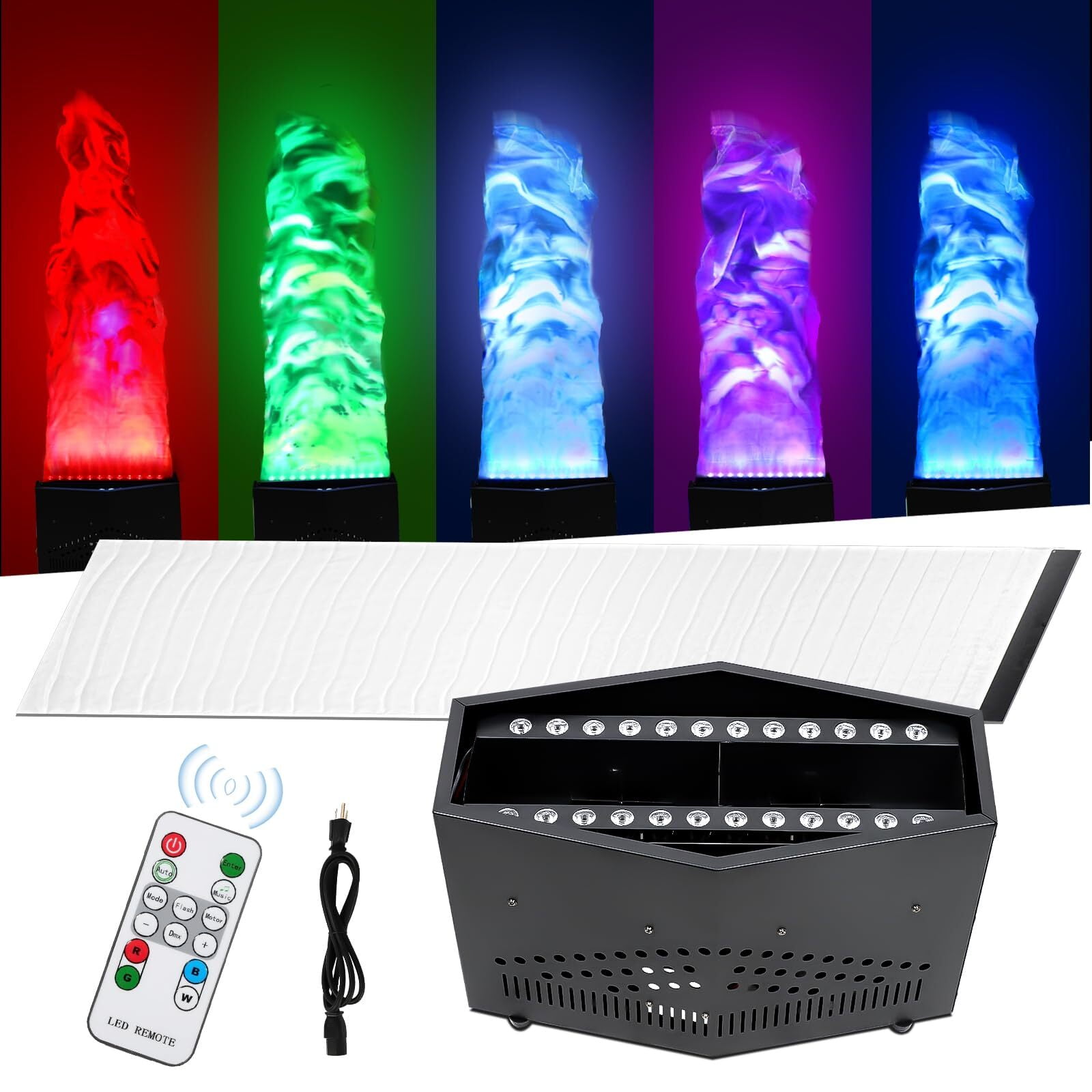 RDYMONKEY 5ft RGB Fake Fire Flame Light with 36 LEDs - Realistic Flames ...