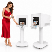RDYMONKEY Photo Booth Printer Stand for DNP DS620 RX1HS QW410 HiTi P525L, Heavy Duty Metal Printer Stand for Photo Booth Setup, Wedding Event Party Photo Booth Printer Holder