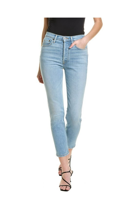 NWT 90s Ultra High Rise Ankle Crop Jeans 28 Costa Indigo (145-3WHRAC)