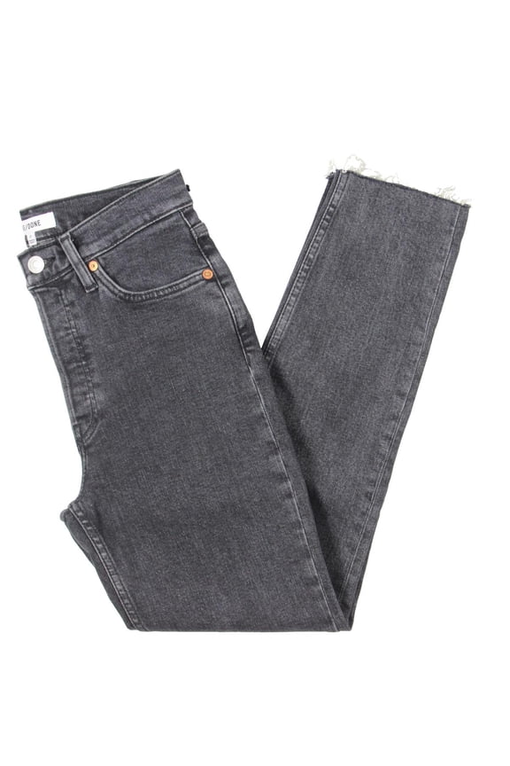 Womens High Rise Stretch Ankle Jeans