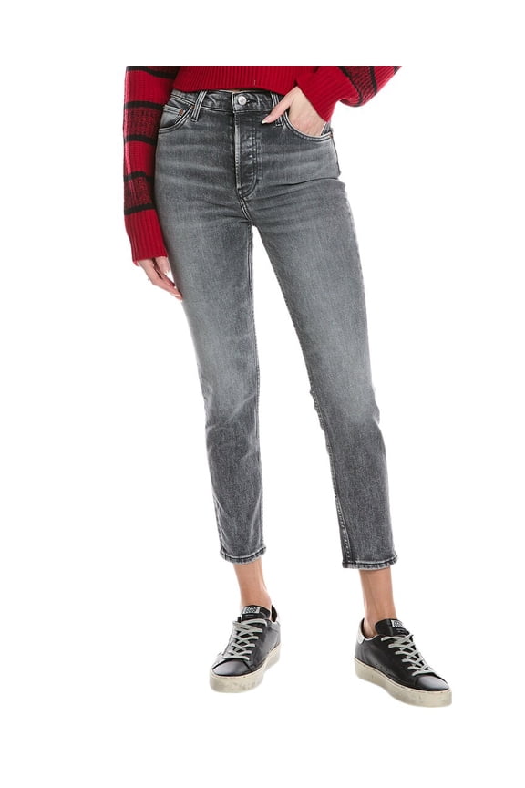 womens 90's High-Rise Ankle Crop Silver Fade Jean, 24, Grey