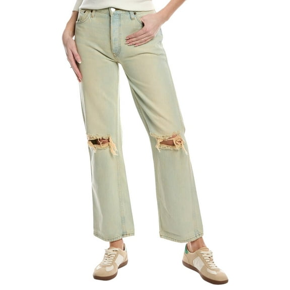 RE/DONE womens  90's High-Rise Loose Natsondistre Jean, 25, Green
