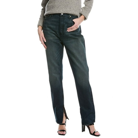 RE/DONE womens  Midnight Super High Drainpipe Jean, 23, Blue