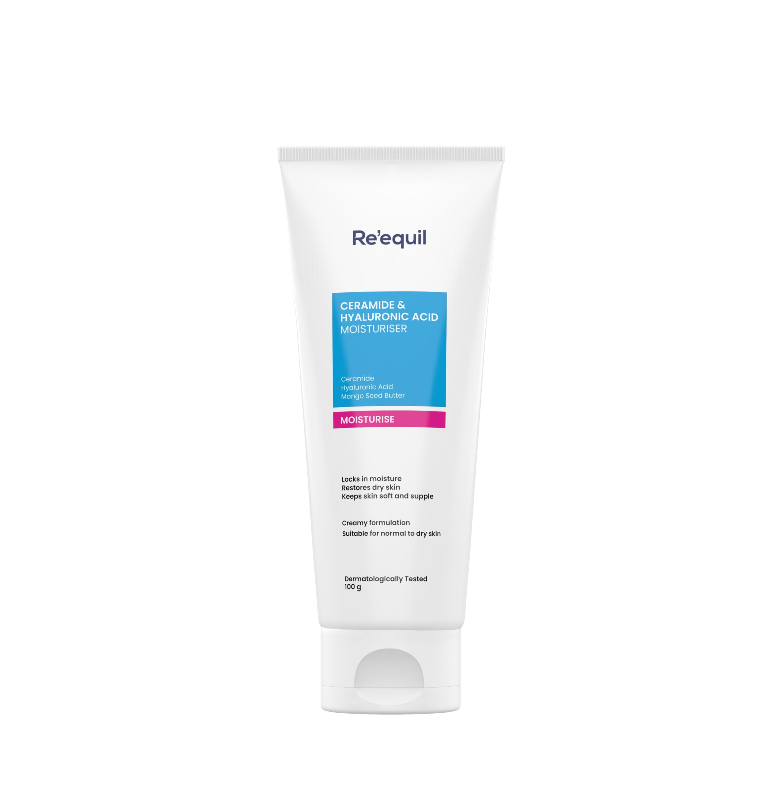 RE' EQUIL Ceramide & Hyaluronic Acid Moisturiser For Normal To Dry Skin 100 gm Cream