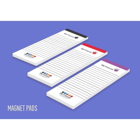 RE-Focus The Creative Office Magnetic Notepad Set, 3-Pack