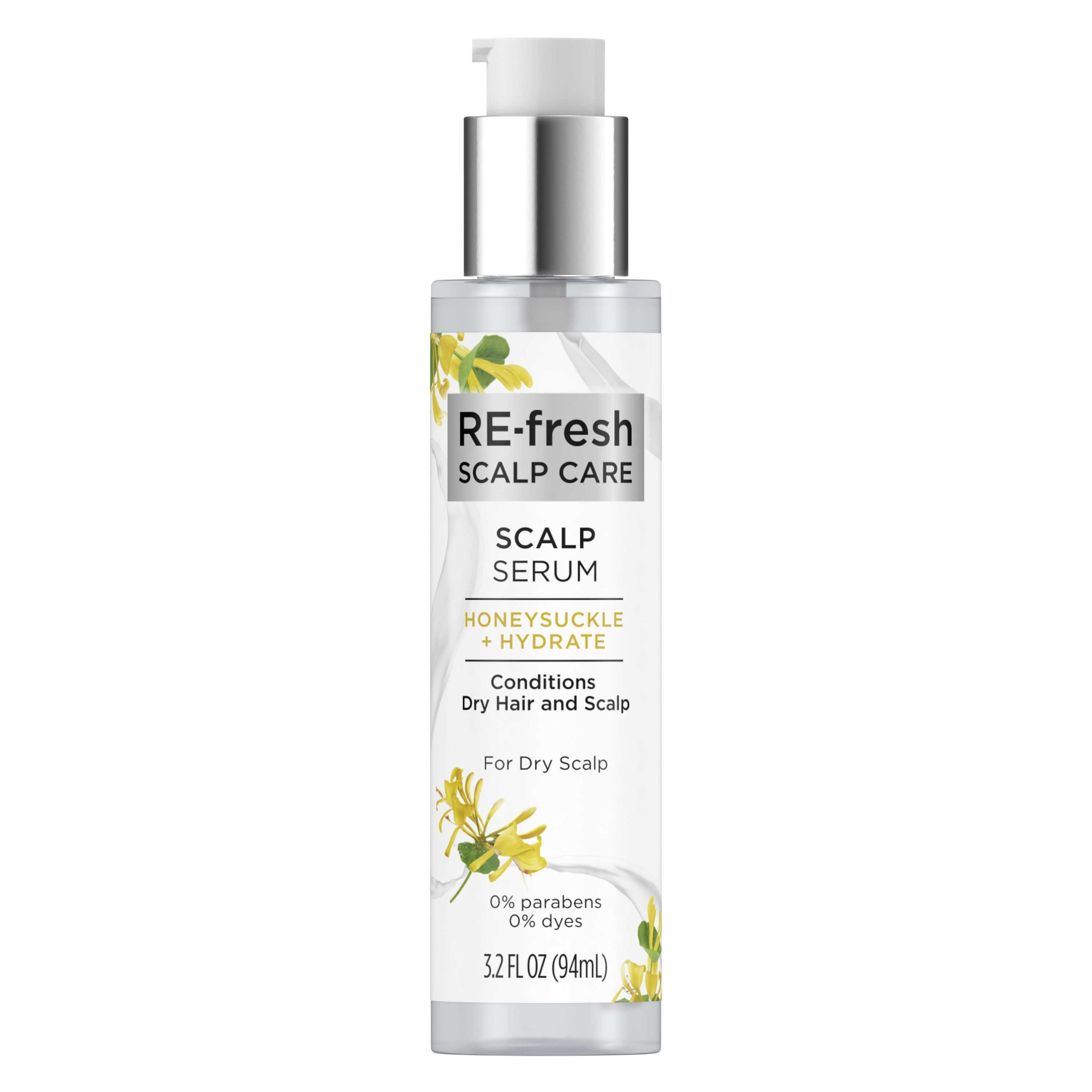 RE-Fresh Scalp Care Serum Honeysuckle & Hydrte, Dandruff Relief Hair Serum, 3.2 Fl oz