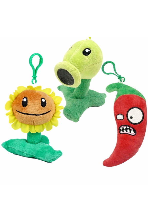 RE PVZ Plush Keychain Set