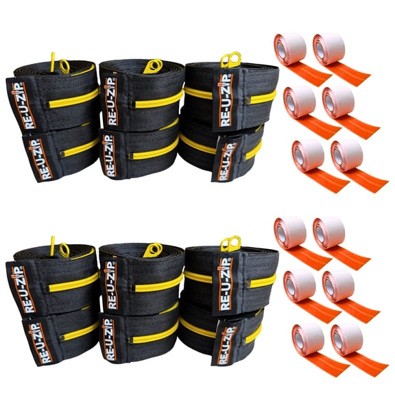 RE-U-ZIP® FAIL-SAFE™ REUSABLE DUST BARRIER ZIPPER | 12-PACK