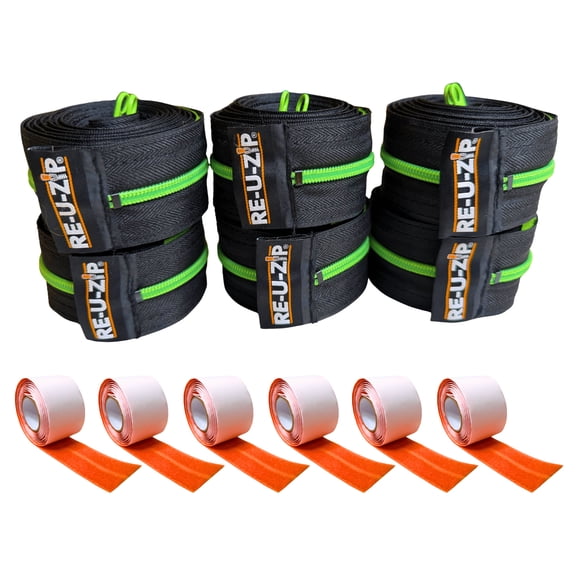 RE-U-ZIP® Fail-Safe™ Reusable Dust Barrier Zipper | 6-Pack