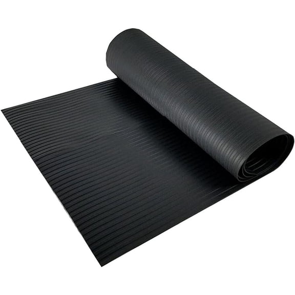 RE A Utility Runner, Embossed Wide Rib Pattern, Workbench Organizer, Made in the USA, Black, Garage Drawer & Shelf Organization, Tool Box Liner, 24 Inches x 12 Feet, 24 inch Wide Black Acrylic