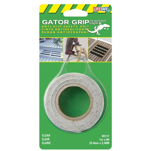RE177 1" X 8' Clear Gator Grip Anti Slip Safety Grit Tape