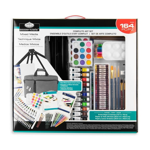 Royal & Langnickel 164-Piece Mixed Media Art Set – Artist Drawing & Painting Kit with Satchel for Kids and Adults