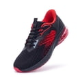 thumbnail image 1 of REABO Men's Slip-on Breathable Air Cushion Running Shoes, BlackRed, Size 10.5, 1 of 9