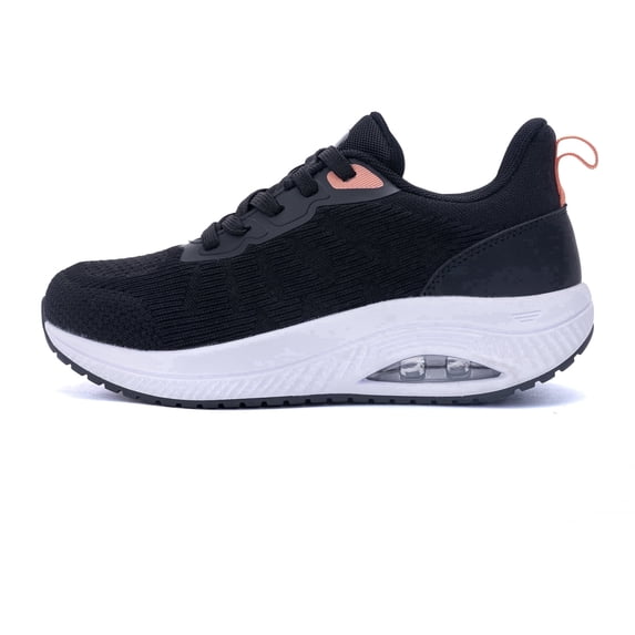 REABO Women's Arch Support Walking Shoes Orthotic Lightweight Breathable Sneakers for Plantar Fasciitis,Black Size 7