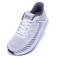 thumbnail image 1 of REABO Women's Wide Toe Box Walking Shoes Sneakers with Arch Support,White/Gray, Size 7, 1 of 9