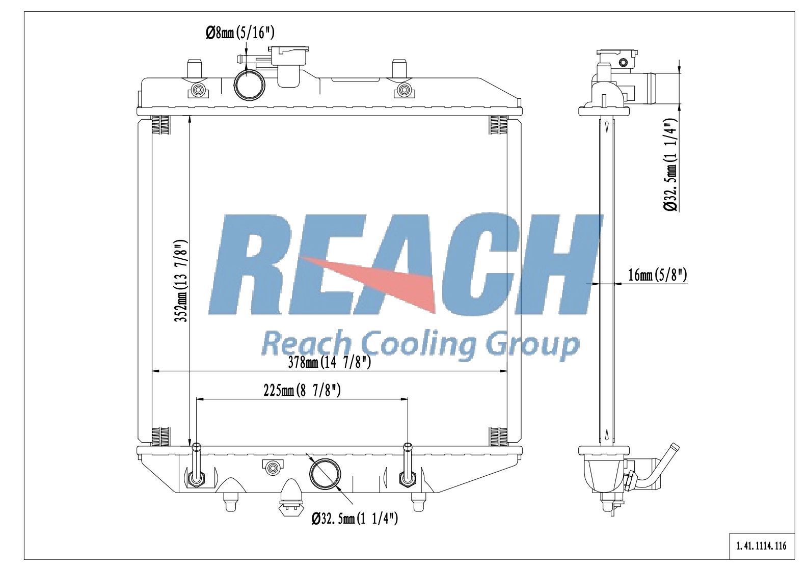 2986 Radiator Reach Radiator 41-1114 for Daihatsu Charade 1989-1992, Engine Cooling ...