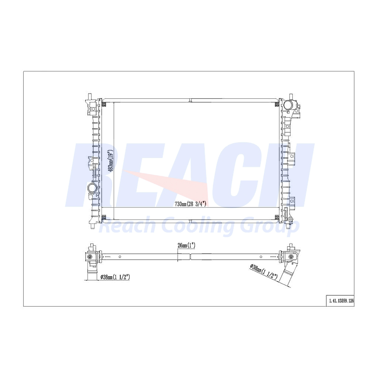 REACH 41-13559 Radiator for Ford: 16-19 Explorer; 16-18 Police ...