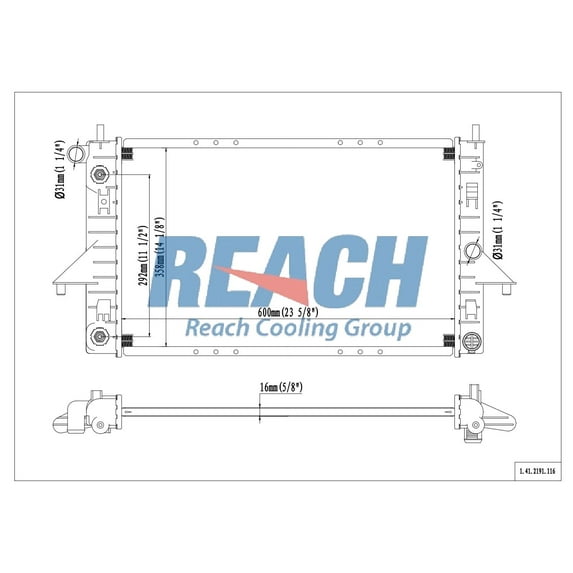 REACH 41-2191 Radiator for S-Series 94-02, Automotive Radiator Replacement Part