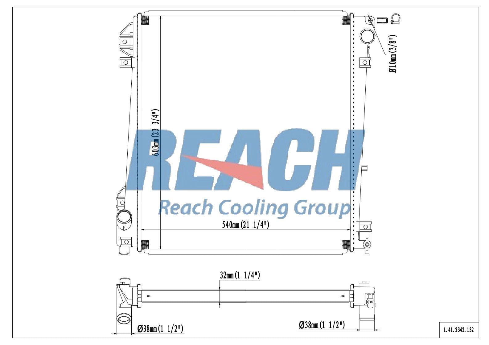 REACH 41-2342 Radiator for 05-02 Ford Explorer; 05-02 Mercury Mountaineer