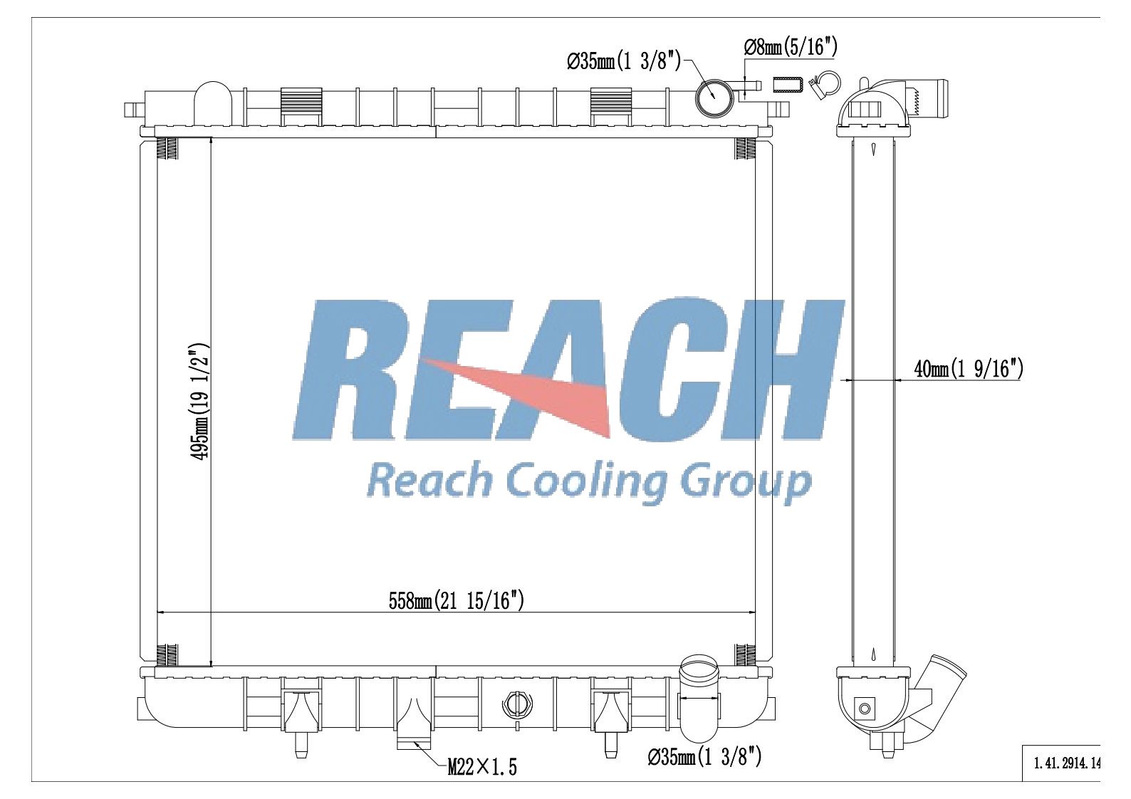 Free Shipping! Reach Radiator 41-2914 for 02-99 Land Rover Range Rover ...